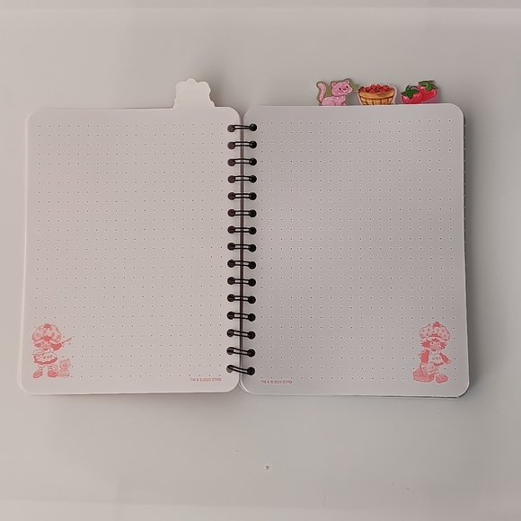 NEW Strawberry Shortcake Spiral Bound Notebook Bullet Journal Tabs 6" by 8" - Picture 9 of 10